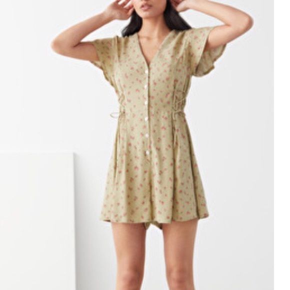 & Other Stories Criss Criss Strap Romper Size 10 - Picture 2 of 3